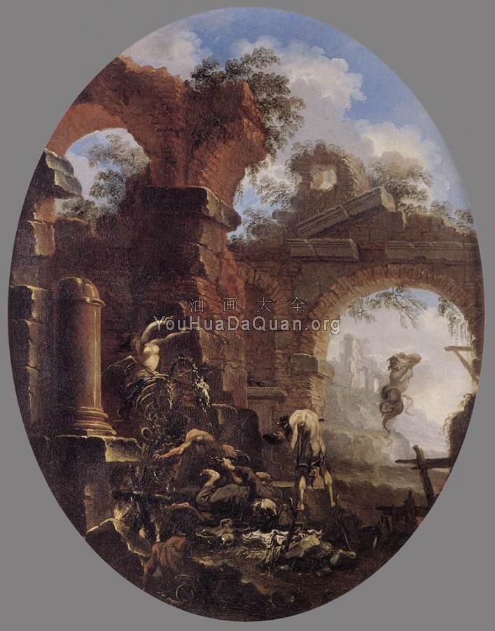 A Friar Tempted by Demons - 萨尔瓦多·罗萨